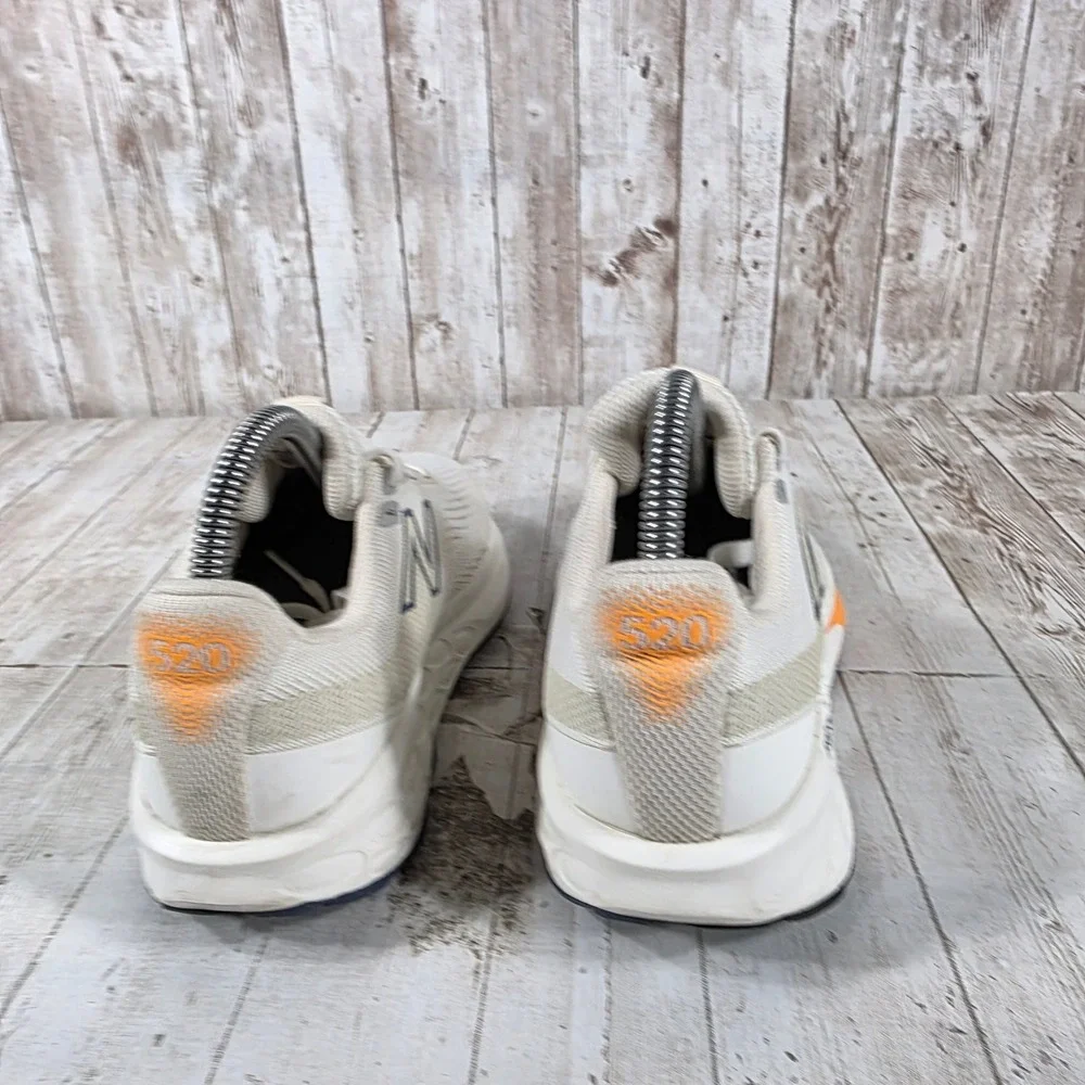 New Balance Fresh Foam 520 v8 Womens Running Shoes Cream Navy Orange W520LG8 7.5